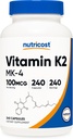 Nutricost Vitamin K2 (MK4) 240 Kapsule (100mcg) - Brez glutena in brez glutena