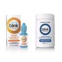 BLINK Eye Drops for Dry Eyes, Triple Care Lubricant Eye Drops, Instantly Soothing, Moisturizing NutriTears Clinically Proven Supplement for Dry Eyes, 50 Softgels