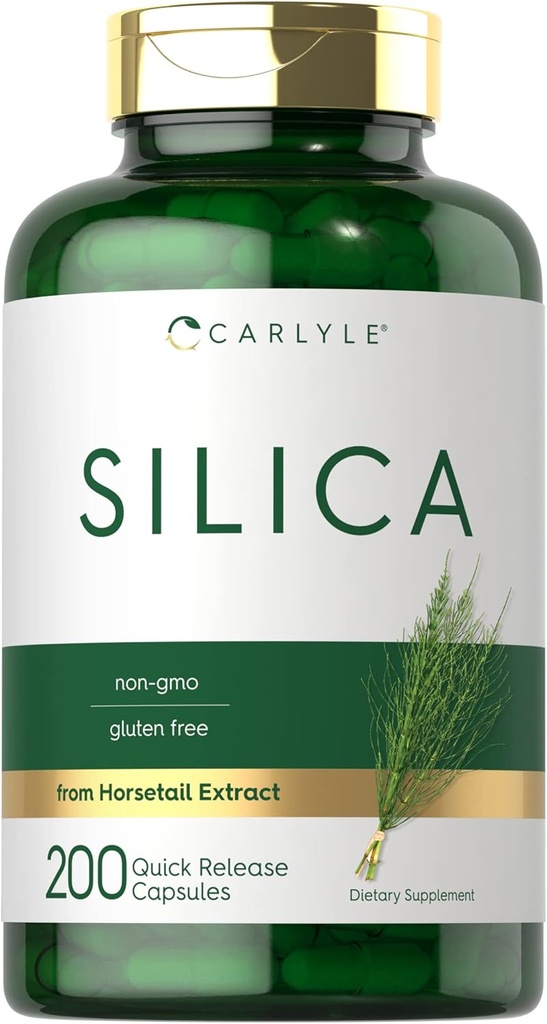 Carlyle Silica Supplement Capsicum 124; 200 Gróf 124; from Horsetail Exchange 124; Non-GMO & Gluten Free