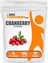 BulkSuplements.com Cranberry Powder - Suplementos de cranberry para mulheres e homens, Air Secou Cranberries - Sem açúcar e sem glúten, 5g por serviço, 100g (3,5 oz) (Pack of 1)