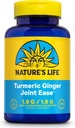 La vida de la naturaleza Turmeric Ginger Joint Ease ← Non-GMO Silencio 100 Gelatin Capsules