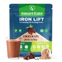 Smart Eats - Iron Powder | Highly Absorbed | Avoids Side Effects | Complete Nutrition: Protein, Vitamins, Fiber, Antioxidants | Makes Tasty Drinks & Shakes | Vegan | Chocolate Flavor | 30 Scoops