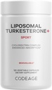 Codeage Turkesteron Supplement, 4-måneders forsyning, Hydroxypropyl-p-cyclodextrin, Liposomal Levering, Sport, Pre & Post-Workouts, Ajuga Turkestanica, Vegansk, Glutenfri, Ikke-GMO - 120 Kapsler