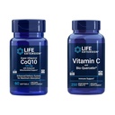 Life Extension Super Ubiquinol CoQ10 60 Softgels and Vitamin C & Bio-Quercetin Phytosome 250 Tablets Bundle for Heart, Cellular Energy, Immune & Overall Health Support