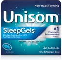 Unisom sleepgles, Nighttime leep-ed, Diphenhydrramy HCI 50 mg, 32 Softgels