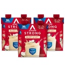 Atkins Strong High Protein Shake, Vanilla Flavored, 30g Protein, Low Carb eta Low Sugar Shake, Keto Friendly, Gluten Free, Muscle and Gut Health Support Complex, 12 Count