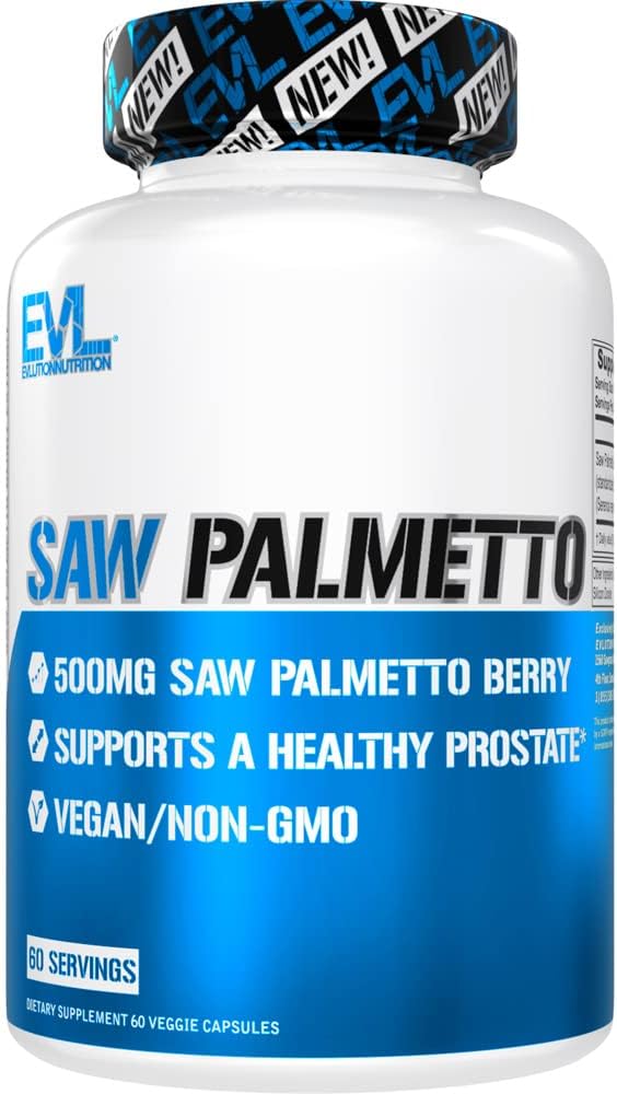 EVL Zāģa Palmetto vīriešiem 500mg - Zāģa Palmetto Extract Prostatas papildinājums vīriešiem izmēra funkcijas un labāka urīnpūšļa kontrole - DHT bloķētājs un biezāks spēcīgāks ātrāk matu augšanas vitamīns