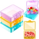 6 Pocket Tiny Pill Case Egynapos Kis Pirula Tartály Utazási orvosság Holder Aranyos hordozható személyes orvosság diszperzerek Szervezők Purse Pills vitamin kiegészítők (narancs / lila / zöld)