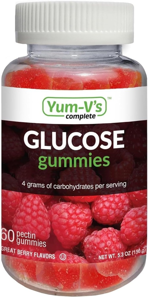 YUM-V'S Glucosa Grickesuse Glucuche Chewassable Gustesleen Greuten Free, Vegan, No-GMO 2880 Berry Flavor, 60 Chewable Gumy per adults i nenes