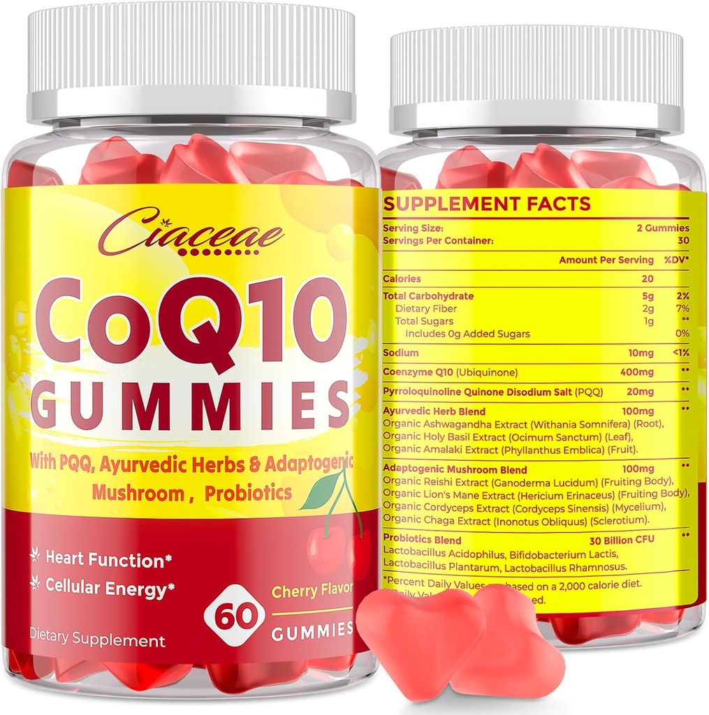 5 in 1 CoQ10 400 mg & PQQ 20 mg Gummis