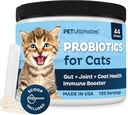 고양이를위한 애완 동물 궁극적 인 Probiotics - Diarrhea, Vomiting, Digestive Support & Cat Antibiotics Recovery - 고양이 건강 용품 (44 gr)