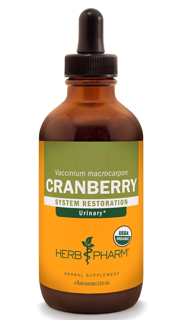 Herb Pharm Certified Organic Cranberry Liquid Extract for Urinary Tract Support - 4 Ounce