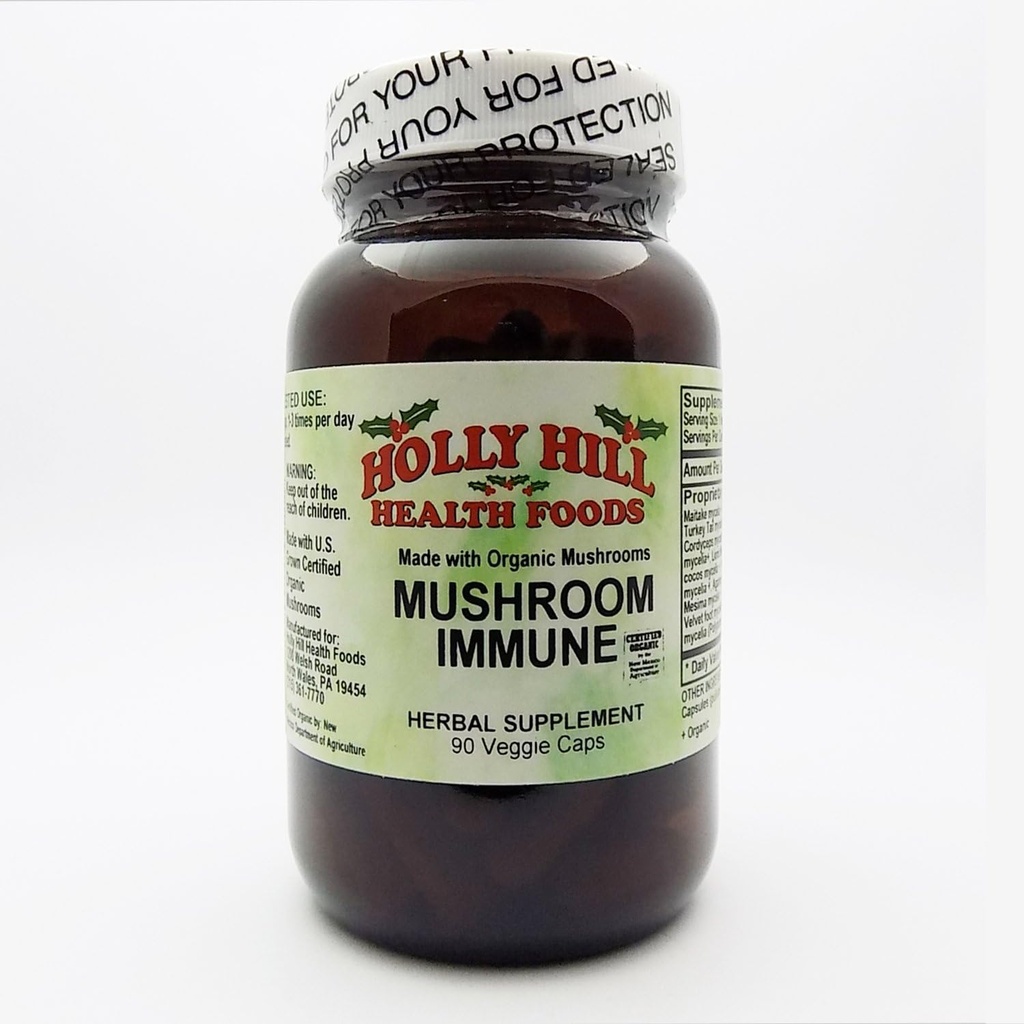 Holly Hill Health Foods, Goba Immune, 90 vegetarijanske kapsule