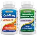 Best Naturals Calcium Magnesium with Vitamin D3 1500mg & Glucosamine Chondroitin and MSM