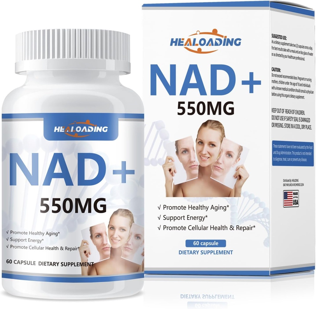 NAD doplnok lipozomálne pre ženy: NAD+ Supplement with Resveratrol 550MG Podpora Cellular Opravy Podpora energie a zdravé starnutie