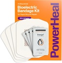 PowerHeal Bioelectric Bandage Kit for Wound Care & Fast Healing – 3-Layers w/Bioelectric Pad, Absorbent Pad, Adhesive + Wound Hydrogel – for Cuts, Abrasions, Blisters, Burns – 4-Pack, 4” x 4”