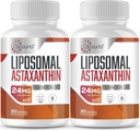 Astaxanthin Liposomal gehigarria 24MG, gehienezko xurgapena, antioxidatzaile indartsuagoa VIT C baino, GMO eta Gluten Free - 120 Softgels (4 hilabete hornidura)