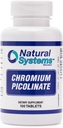 Chromium Picolinate 200 Mcg 100 tabletter av naturliga system - Kromtillskott för aktiv livsstil - Utmärkt Absorption Kromtillskott - Non Sugar Chromium kapslar