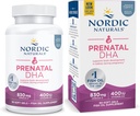North Naturals Pronatal DHA, Unflavored - 830 mg Omega-3 + 400 IU Vitamin D3-90 Soft Gels - Supports Brain Development in Babies During Pregnancy ' Lactation - Non-GMO - 45 Servings
