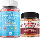 설탕 자유로운 Phosphatidylserine Gummies 2 팩 + Berberine Gummies 1 팩