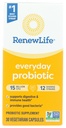 Renew Life Everyday Probiotic Capsules, Daily Supplement Supports Urinary, Digestive and Immune Health, L. Rhamnosus GG, Dairy, Soy and Gluten-Free, 15 Billion CFU, 30 Count