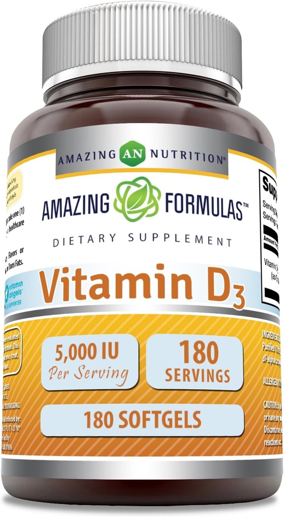 Amazing Formulas Βιταμίνη D3 (Χολκαλσιφερόλη) Συμπλήρωμα 