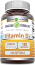 Amazing Formula D3-vitamiini (kolekalsiferoli) Supplement ... 5000 IU per tarjoilu 180 Softgels...