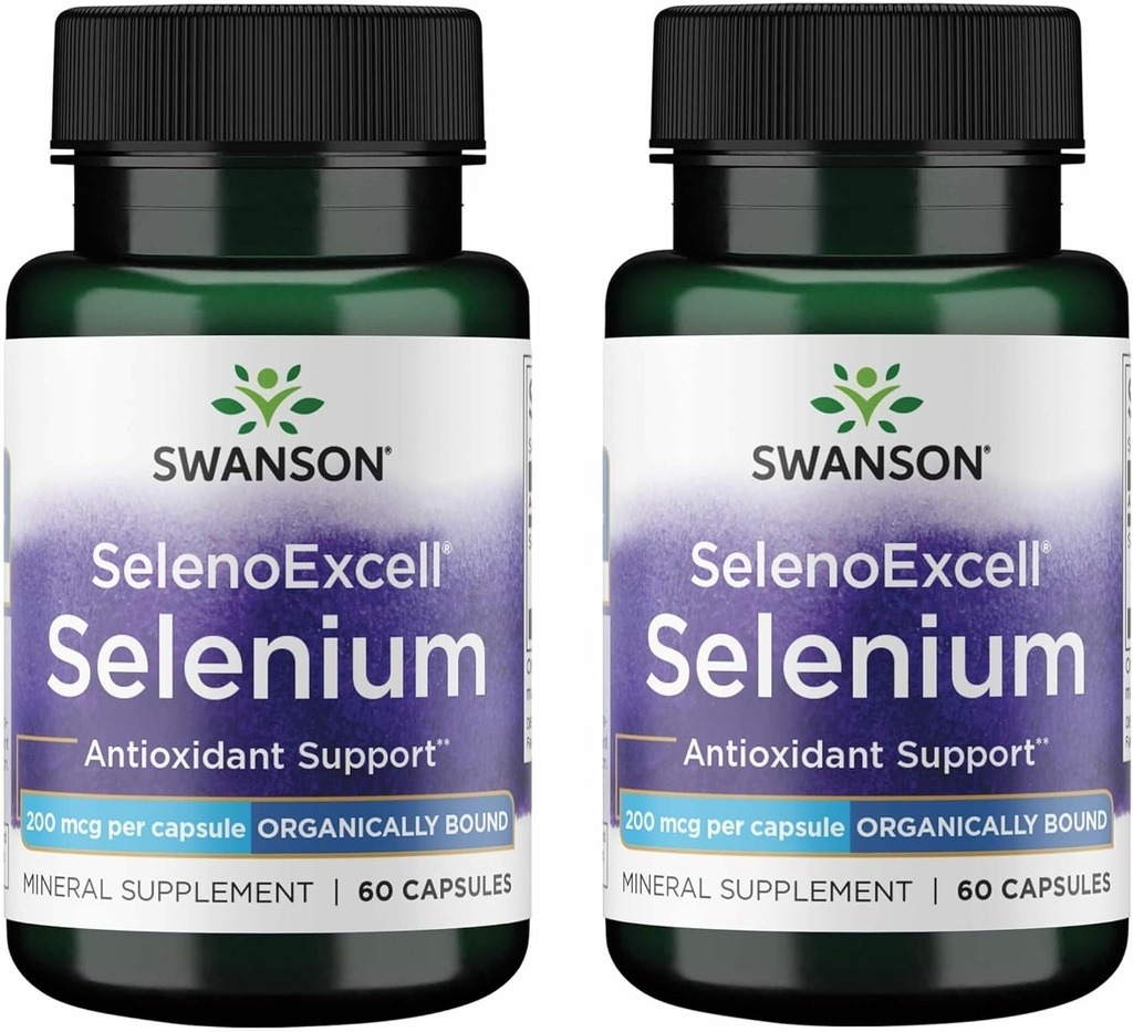 Swanson Selenoexcell Selenium 200 mcg 60 Capsules (2 Pack)