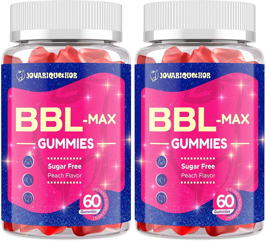 Booty Gummies for kvinner - BBL Gummies med multivitaminer og urteekstrakter - Peach Flavor - 120 greve