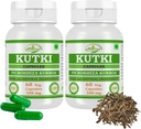 Doğal ve Pure Herbal PICRORHIZA KURROA (Kutki) Ekstraksiyon Capsules | En yüksek Potency,% 100 Herbal Ürün | 60 x 500 mg Paket. Veg Capsules (Pack of 2 Jar)