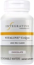Integrative Therapie Vitaline CoQ10 200 mg - Brain Health Support Supplement für Erwachsene* - Unterstützt Herzgesundheit* - Dairy-Free - Schokoladengeschmack, 30 Kautabletten (30 Portionen)