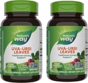 Nature's Way Uva Ursi Leaves, Traditional Urier Support*, 1,110 mg на 3-Capsule Serving, Non-GMO Project Verified, Билкова хранителна добавка, 100 Вегетариански капсули (опаковка май Vary) - 2 Pack