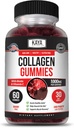 Kaya Naturals Collagen Gummies for Men & Women Addition ® 124; Nature Made Gummies - 1000mg hydrolyced Collagen, Vitaminas C, Selenium & Biotin, Braškių skonio - 60 Count Gummies