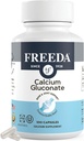 Freeda Calcium Gluconate – Kosher Vegan Calcium Supplemento – Facile da Digerire & Absorb – Supporta la forza di ossa – puro calcio senza vitamina D – (100 capsule)