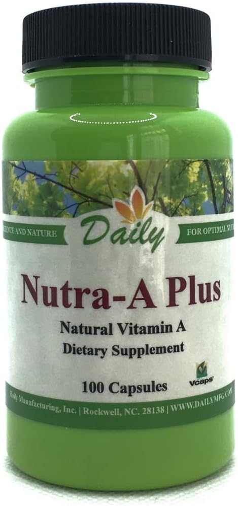 Denní výroba NutraA Plus ™ (Vitamin A- Palmitát & Beta- karoten) 100 Vegetariánských kapslí