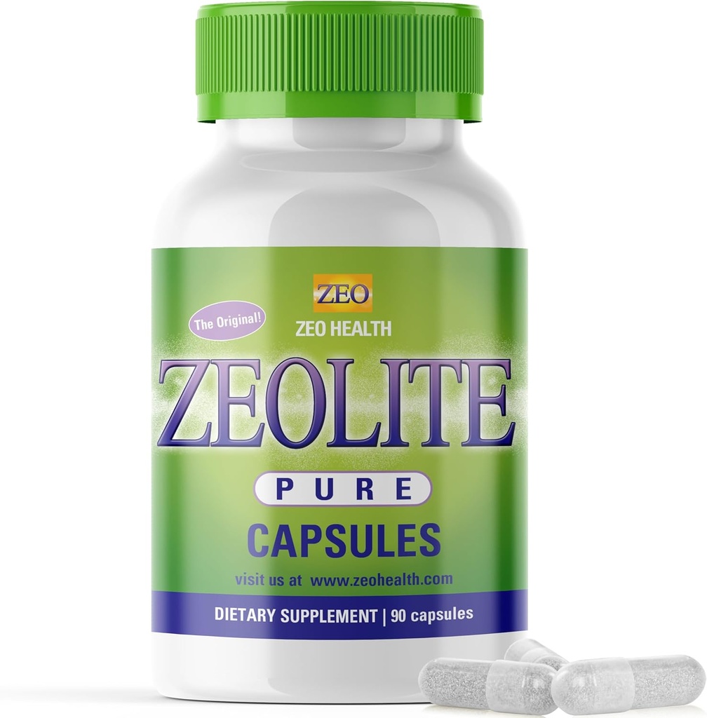 Zeolite Pure Capsules  electorals Zeolite Detox, Purure de força Extra, cos complet net per a Dones, homes kynuld Organic, la puntuació de menjar Cliplotillite P9%, 90 Caps (81 Grams), 6 Wk a 3cay