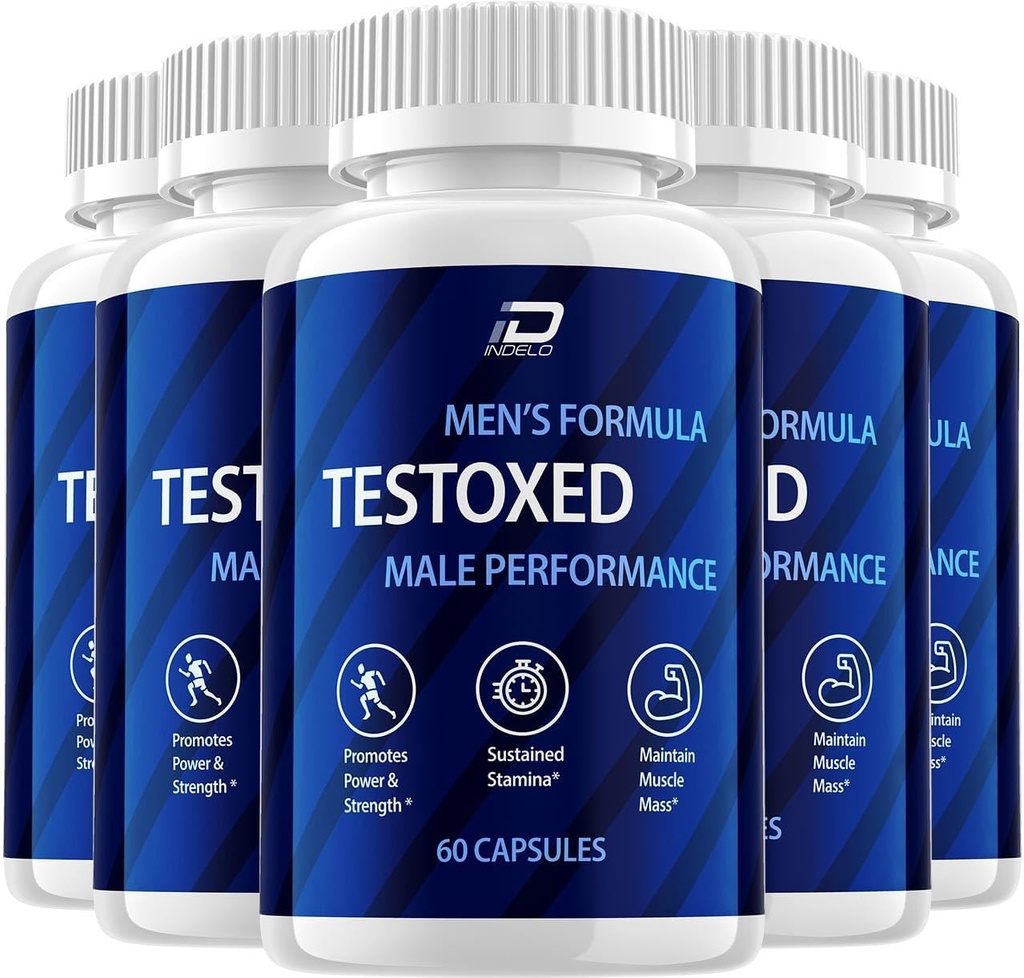 Testoxed Capsules Supplement, Testoxed Advanced Men Wellness Support, Official Testoxed Maximum Strength Energy Performance, Testoxed Premium Diät-Formel Bewertungen (5 Pack - 300 Kapseln)