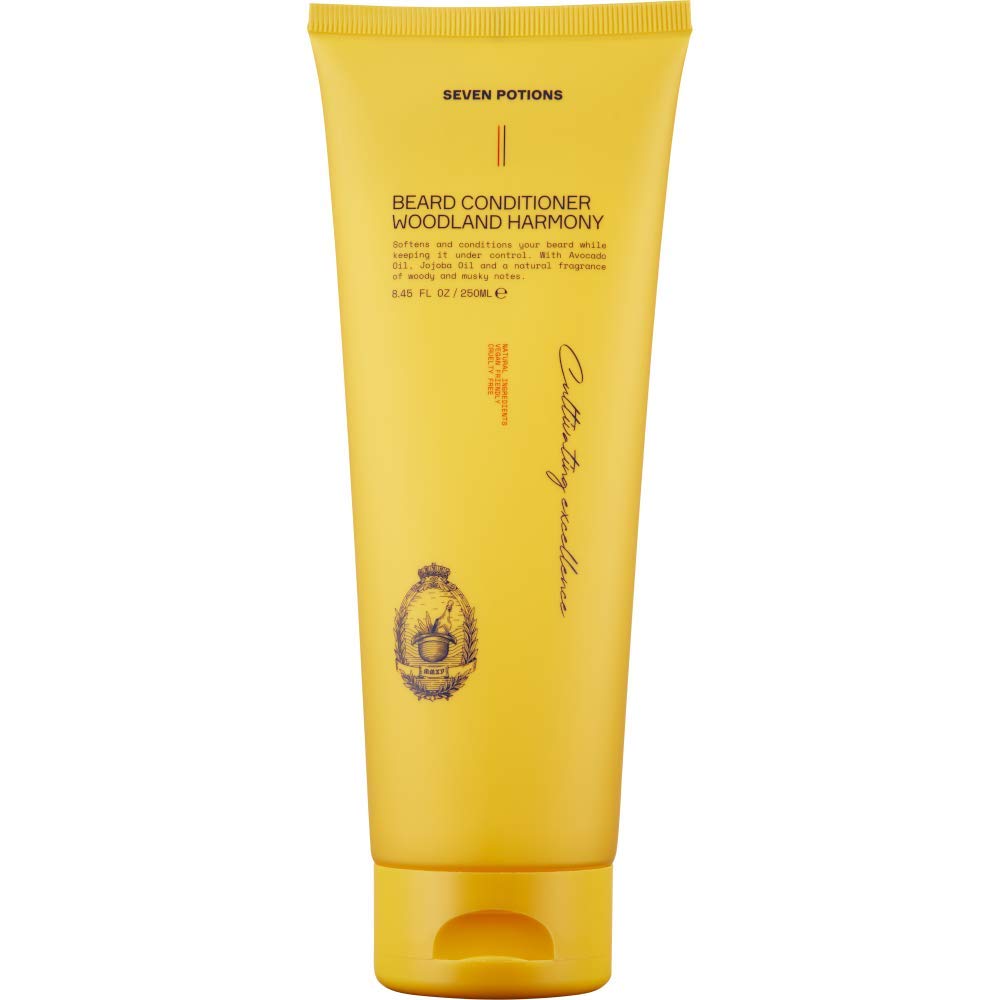 SEVEN POCES barzdos kondicionierius vyrams - Apsaugos nuo barzdos Itch ir pleiskanų - Natūralus, Veganas, žiaurumas (Woodland Harmony, 8.45 FL OZ)