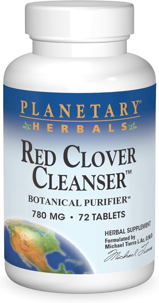 פלנטרי צמחים Red Clover Clean Tablets, 72 Count