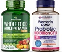 Intero Benessere Food Multivitamina per gli uomini + Dr. Formulated Raw Probiotics per le donne 100 miliardi di CFU Bundle