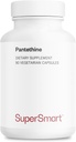 Supersmart - Pantesin Pantetina 600 mg por día (ácidoPantoténico) - Suplemento activo de vitamina B5 | Non GMO e Gluten gratis - 90 cápsulas vexetarianas