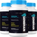GenBrain Memory Supplement, GenBrain Extra Strength Brain Support Capsules, GenBrain Advanced Memory Kompleksi, GenBrain Pure All-Natural Pills, Gen Brain Reviews (180 Kapsüls) (Böyük 3)