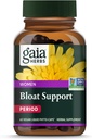 Gaia Herbs Bloat Support - Emakumeen Osasun Gehigarria Bloating & Digestioa laguntzeko - Dandelion Leaf, Burdock Root, Horsetail & More - 60 Vegan kapsulak (30 zerbitzatu)