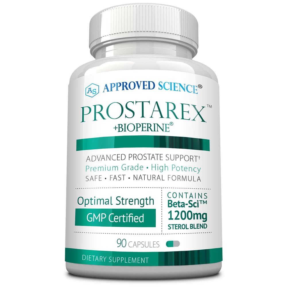 Approved Science Prostarex - Advanced Prostate Supplements for Men – Prostate, Bladder & Urinary Health Support with Saw Palmetto, Beta-Sitosterol & BioPerine – 90 Capsules (1 Month Supply)