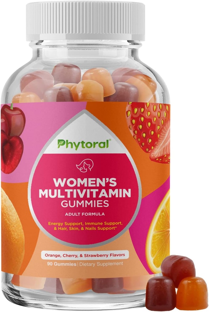 Dones multivitamin Gummyaminans per a adults - Multivitamin natural per a Dones Gumptes i sistemes de comunicació Natural - Dones Gigaulties acabades amb Zinc