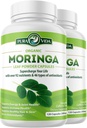 PURA VIDA MORINGA 캡슐 단 하나 근원 유기 Moringa 분말. Moringa 잎. 에너지, 대사, & 면역력 지원. 120ct. 500mg 모자. (2의 포장)