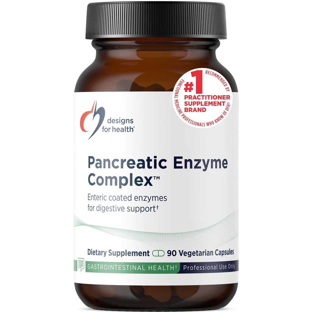 Designs for Health Pancreatic Enzymes Complex - Digestive Enzymes + Bromelain Supplement - Support Digestion + Gut Health - Delayed Release Capsule with Pancreatic Enzyme, Ox Bile (90 Capsules)