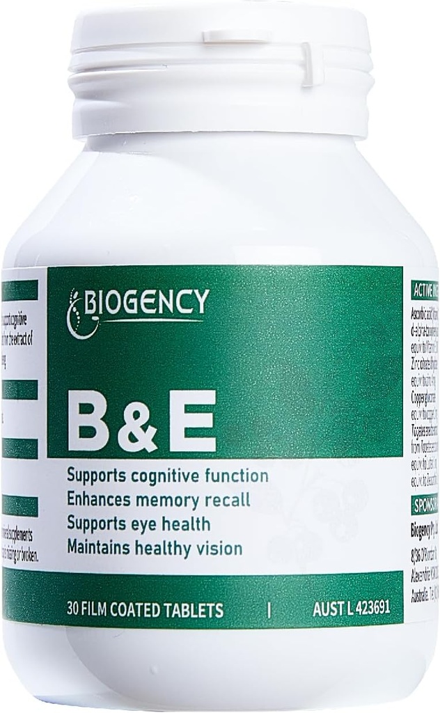 B&E Zeaxanthin + Lutein Eye Care Suplemento Vitamina - 1 Pacote 30 Comprimidos Protege e Melhora A Saúde Geral dos Olhos Ingredientes Naturais, Sem glúten Vegan-Amigo, para Adultos e Crianças