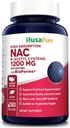 NusaPure N-Acetyl Cysteine (NAC) 1200mg 180 Vegie Caps (Vigetarian, Non-GMO, Gluten Free) Bioperine