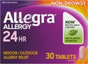 Allegra Adult 24HR Non-Drowsy Antihistamine, 30 Tablets, Fast-Acting Allergy Symptom Relief, 180 mg